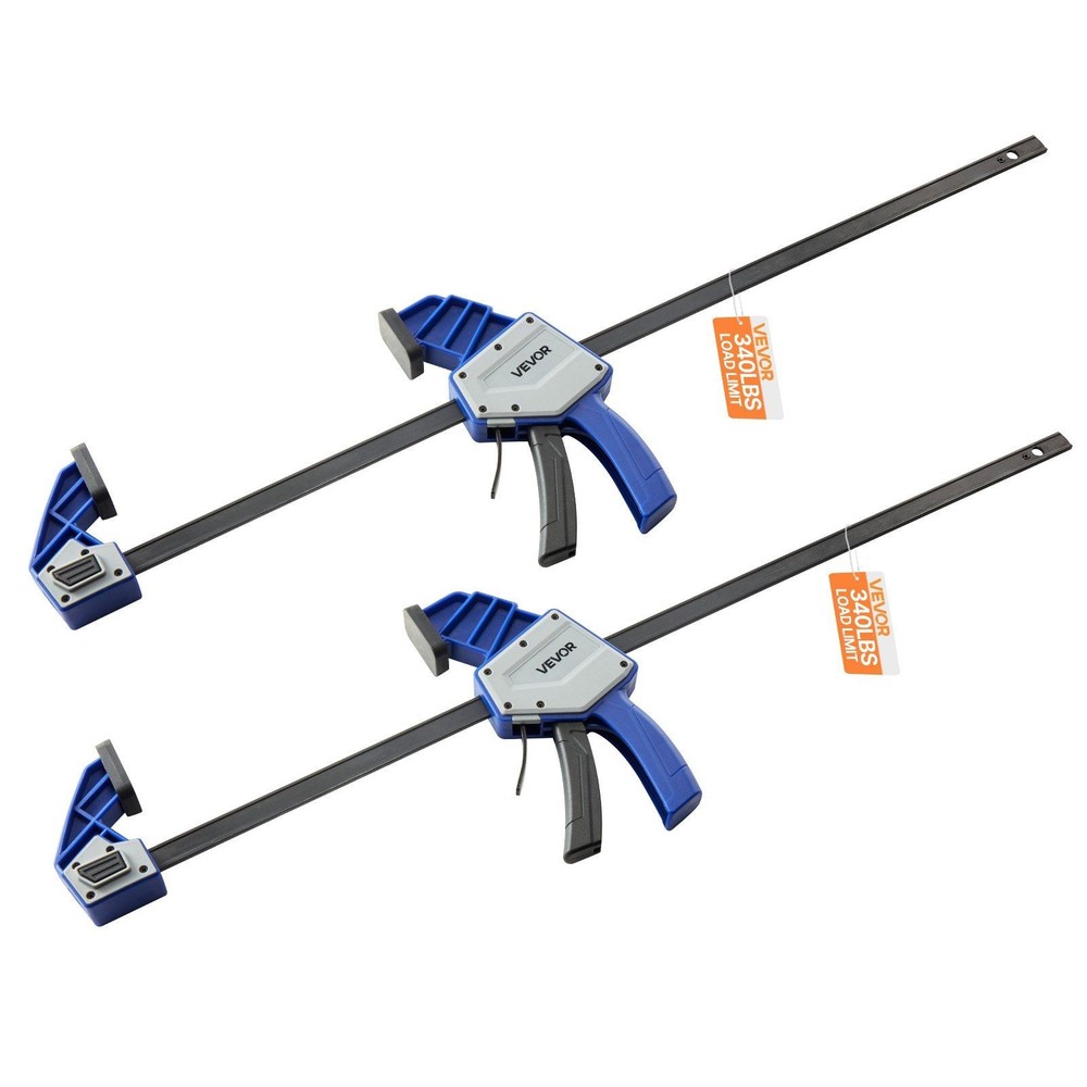 2-Pack 24-Inch One-Handed Bar Clamps for Woodworking with 340 lbs Capacity