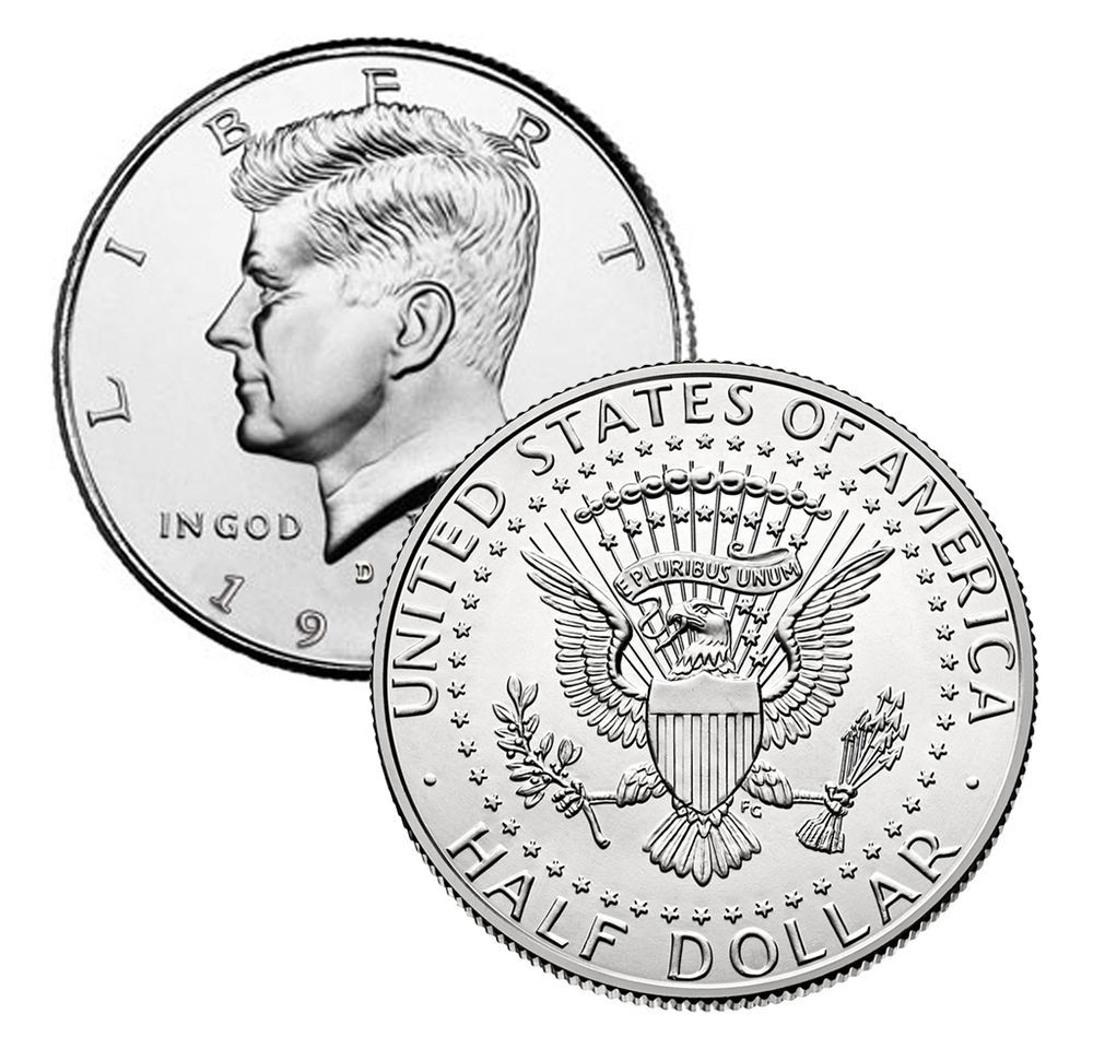 2018 D President Kennedy Half Dollar Coin Fifty Cent Money U.S Mint Roll Coins