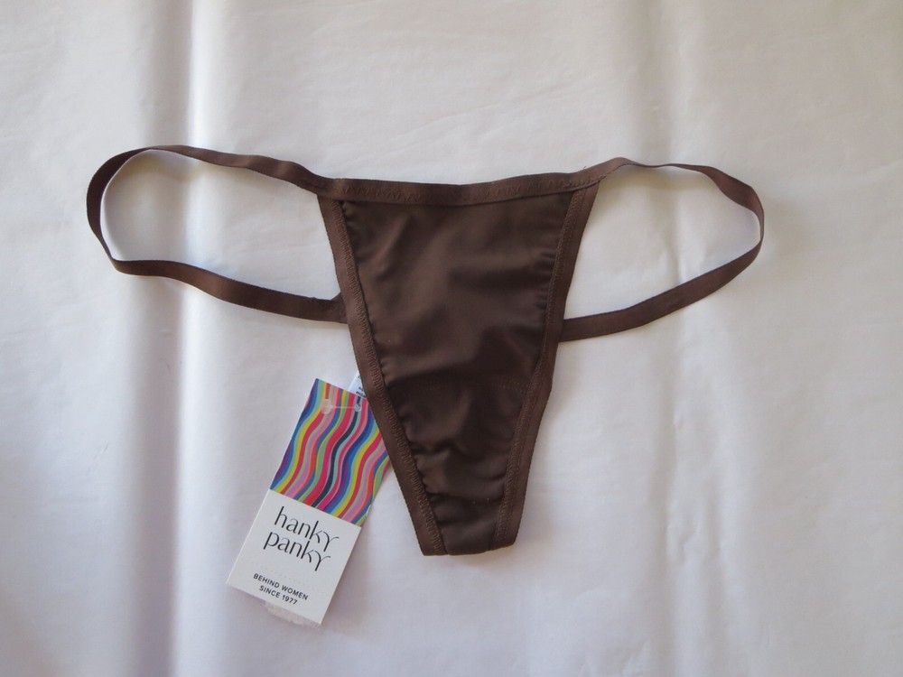 HANKY PANKY BREATHESOFT G-STRING THONG PANTY, #6J2054B, MAHOGANY, O/S, NWT $20