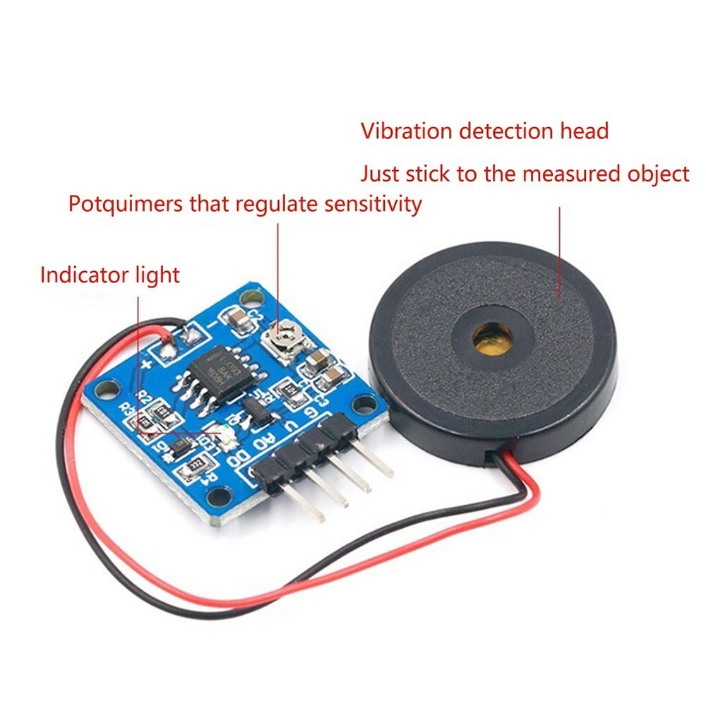 Piezoelectric Vibration Sensor Film Switch Module 1pc Accessory