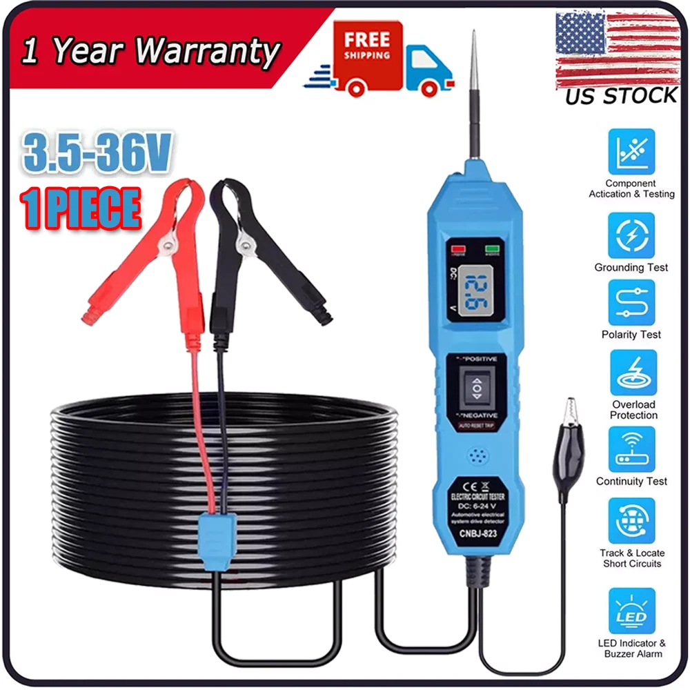 Automotive Digital Power Probe Circuit Electrical Tester Test Lead Device System