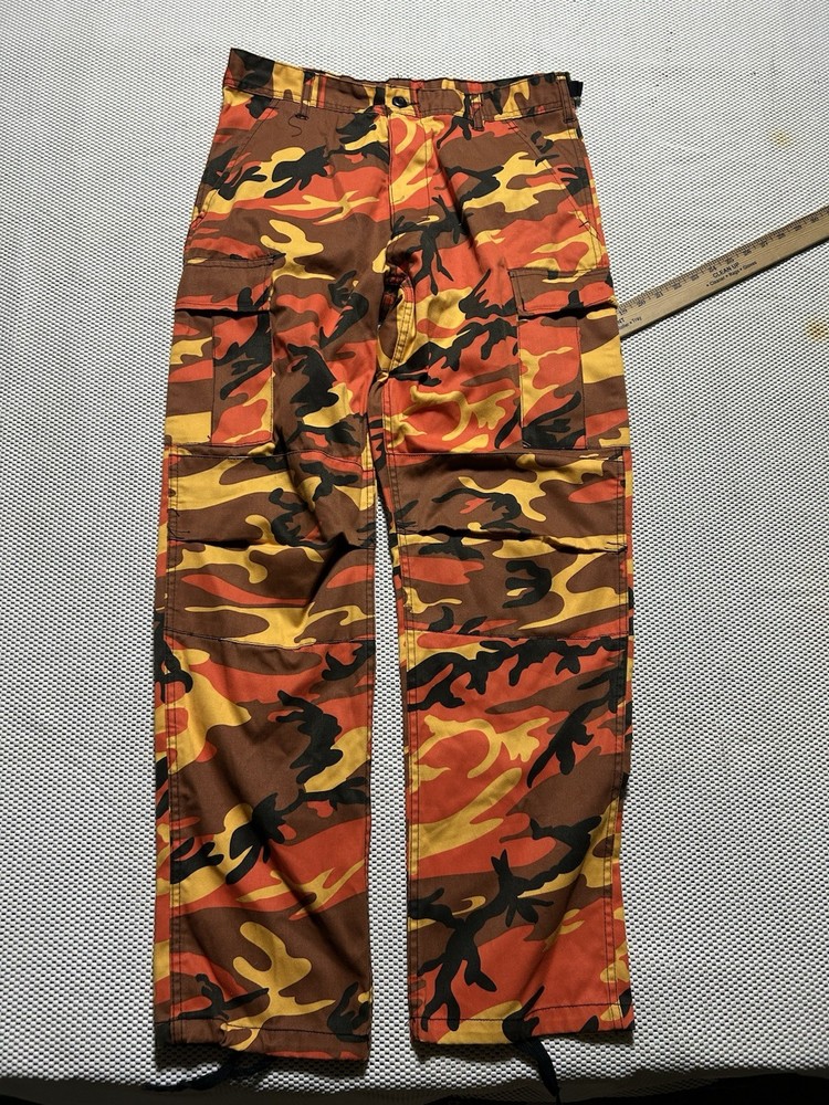 Vintage Rothco Military Camo Double Knee Cargo Pants for Men & Women