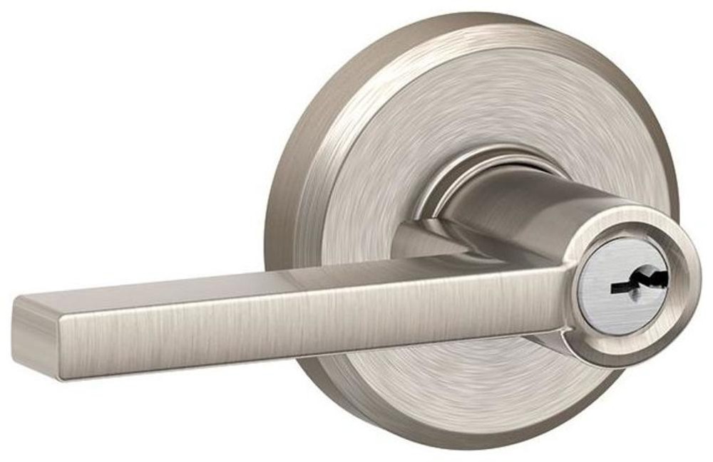 Schlage F51A-LAT-GSN Latitude Keyed Entry Door Lock Single Cylinder
