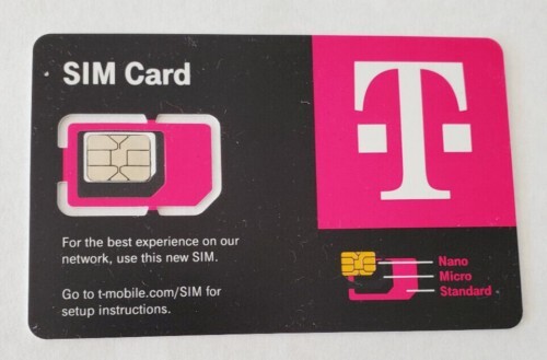 NEW TMobile 3in1 NANO Sim Card 4G 5G LTE.  REPLACEMENT SIM. T-Mobile IPHONE SIM