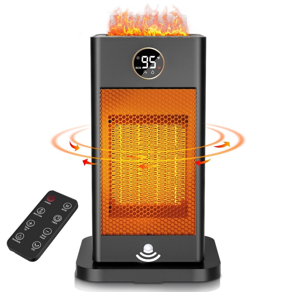 Space Heaters for Indoor Use,1500W PTC 2s Fast Heating Space Heater Large Roo...