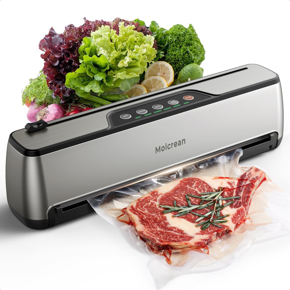 Vacuum Sealer Machine, Ultra Compact & Fully Automatic with Built-In Cutter, ...