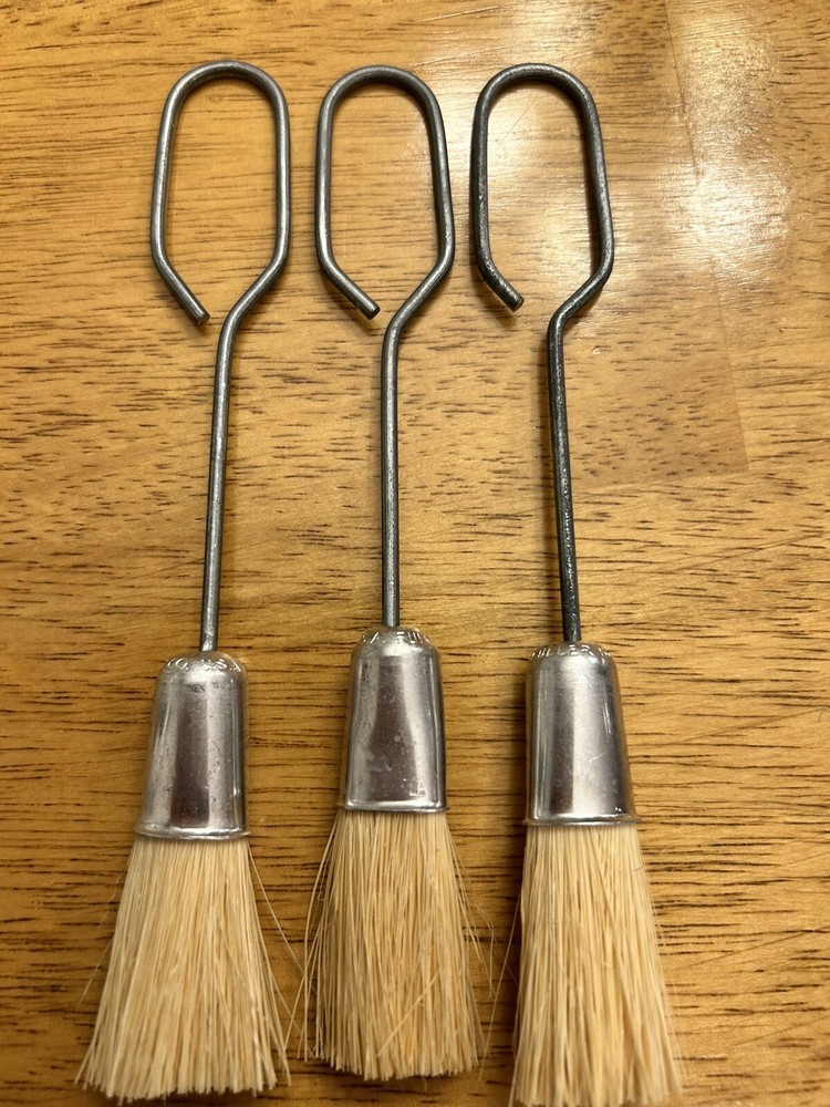 VTG Set Of 3 Fuller Brush Basting Pastry BBQ Metal Handle Bristle Brush NEW NOS