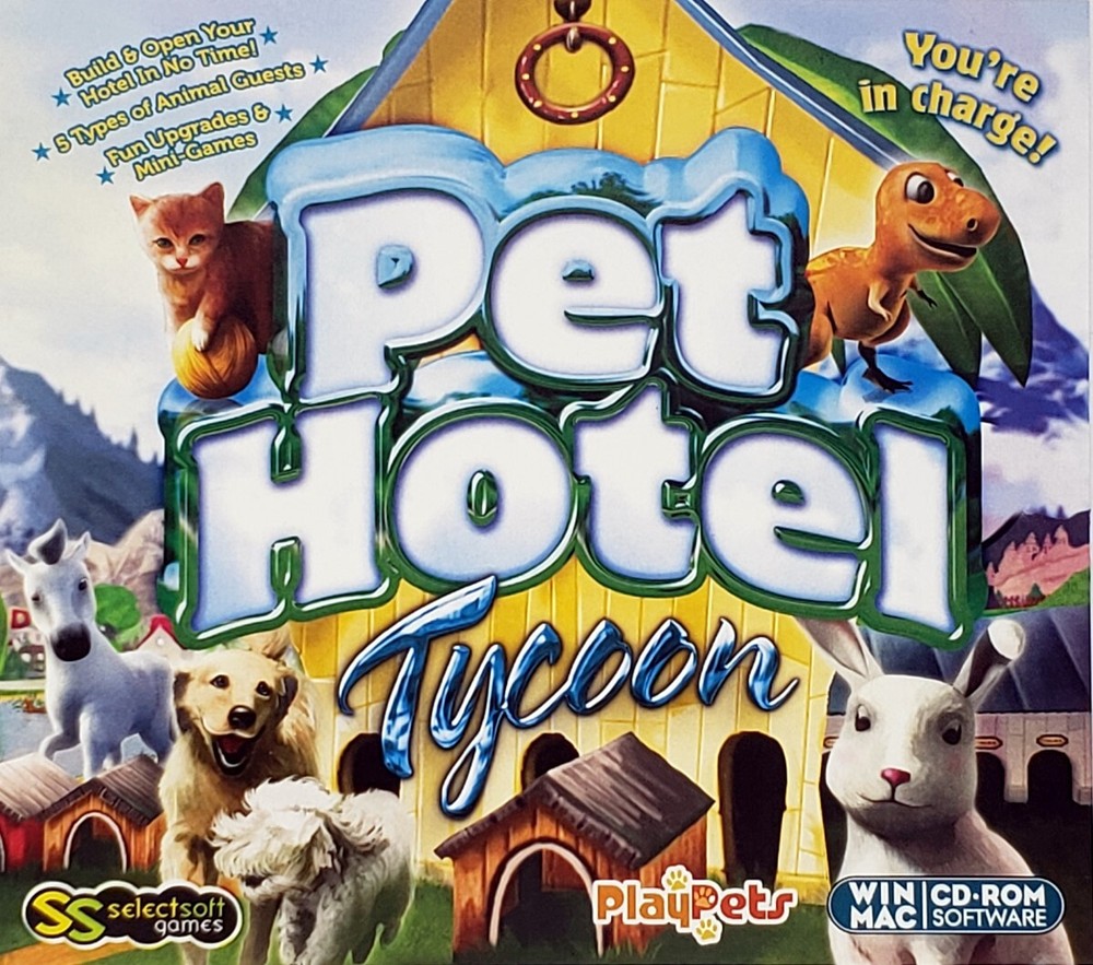 Pet Hotel Tycoon - Managerial Simulation Classic PC Software Game Sealed New