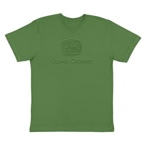 John Deere Mens Embossed Current Short Sleeve Graphic Tee-Green -Medium