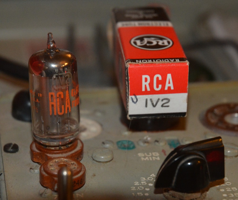 RCA 1V2 Vacuum Tube Tested Good on TV-7D/U Tube Tester