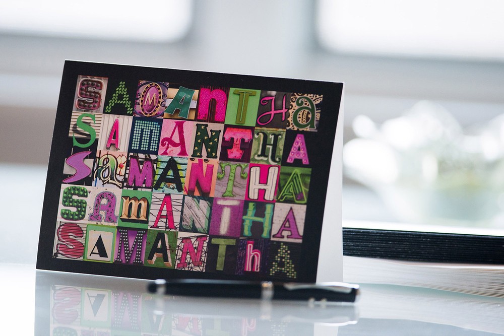 Custom Notecards with Names from Photo Signs – Personalized Design-image