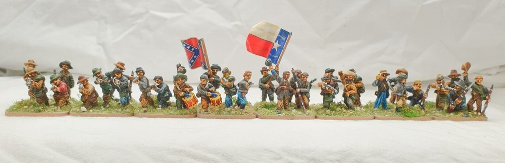 28mm Painted Metal 1st Texas Regiment CSA American Civil War Dixons Miniatures