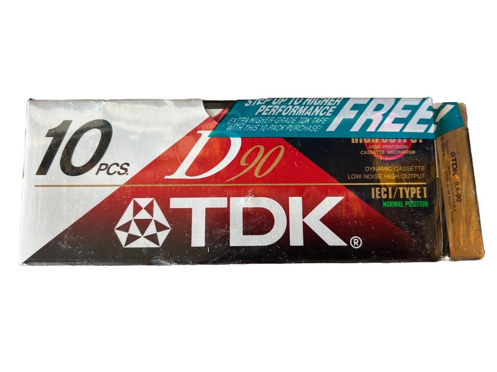 TDK D-90 Blank Audio Cassette Tapes High Output IECI/Type I New Sealed LOT (11)