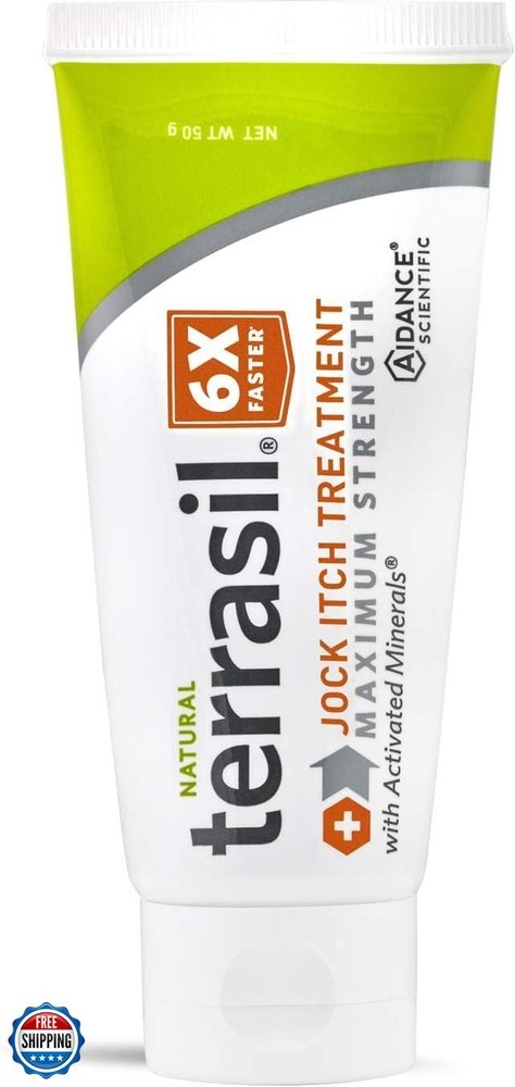 Terrasil Extra Strength Jock Itch Antifungal Treatment with Clinically Proven CLO