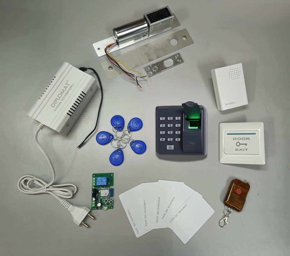Biometric Fingerprint Access Control with WiFi Receiver and Drop Bolt Lock  -image