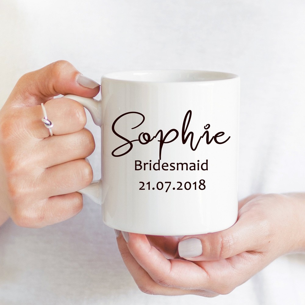 Bridesmaid Gift Personalised Bridesmaid Mug Maid Of Honour Wedding Mug Gift