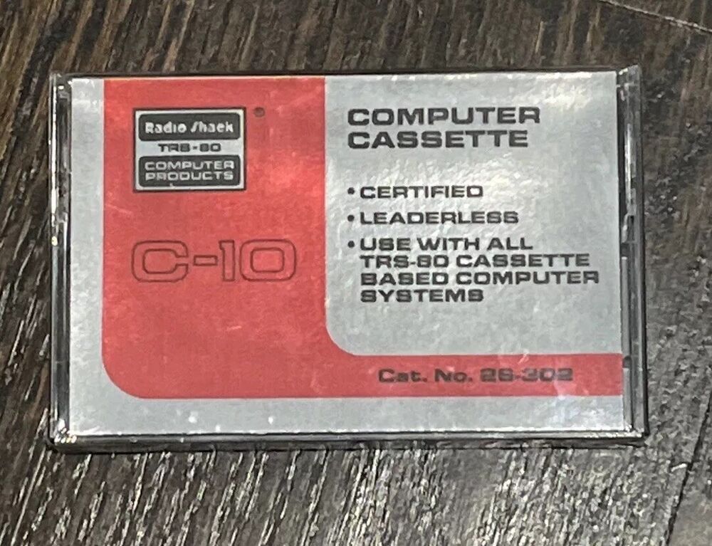 Radio Shack 26-302 TRS-80 C-10 Computer Cassette Old Stock Sealed New