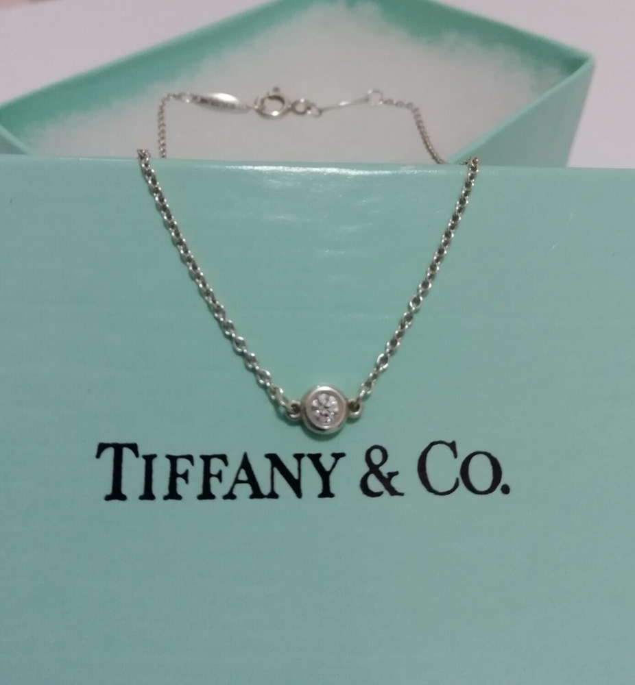 Tiffany By the Yard 1P Diamond Bracelet  Silver 925 6.70 Inch Pre-owned