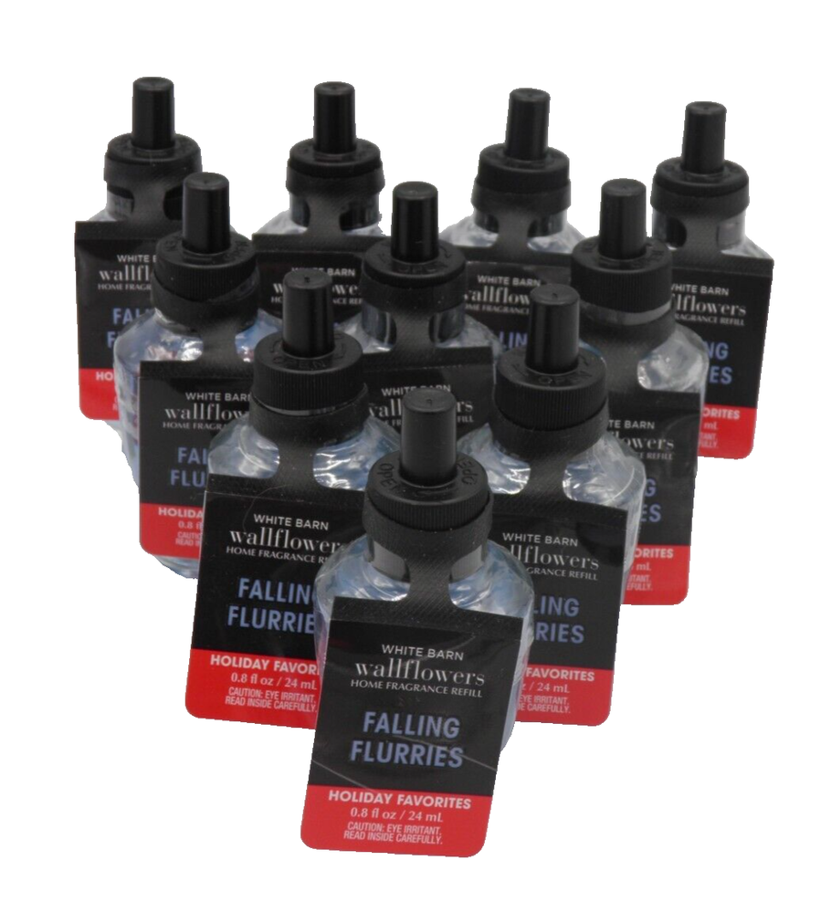 10ct Bath & Body Works Falling Flurries Wallflower Refill Bulbs
