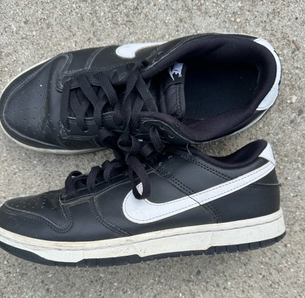 EUC Nike Dunk Low Retro Men's SZ 7 Black Panda 2.0 White Reverse DV0831-002 Used