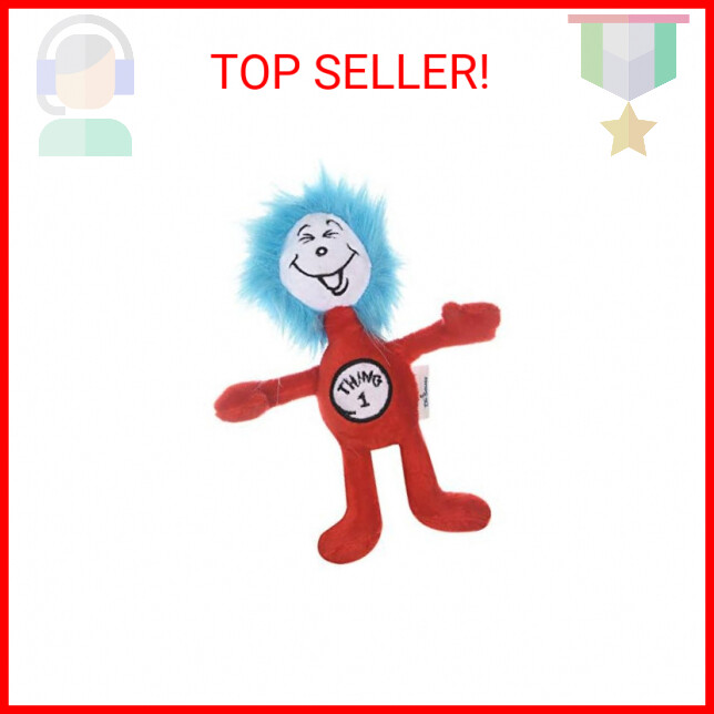 The Cat in The Hat Thing 1 Figure Plush Dog Toy | Large Dog Toys, 12 Inch Dog To
