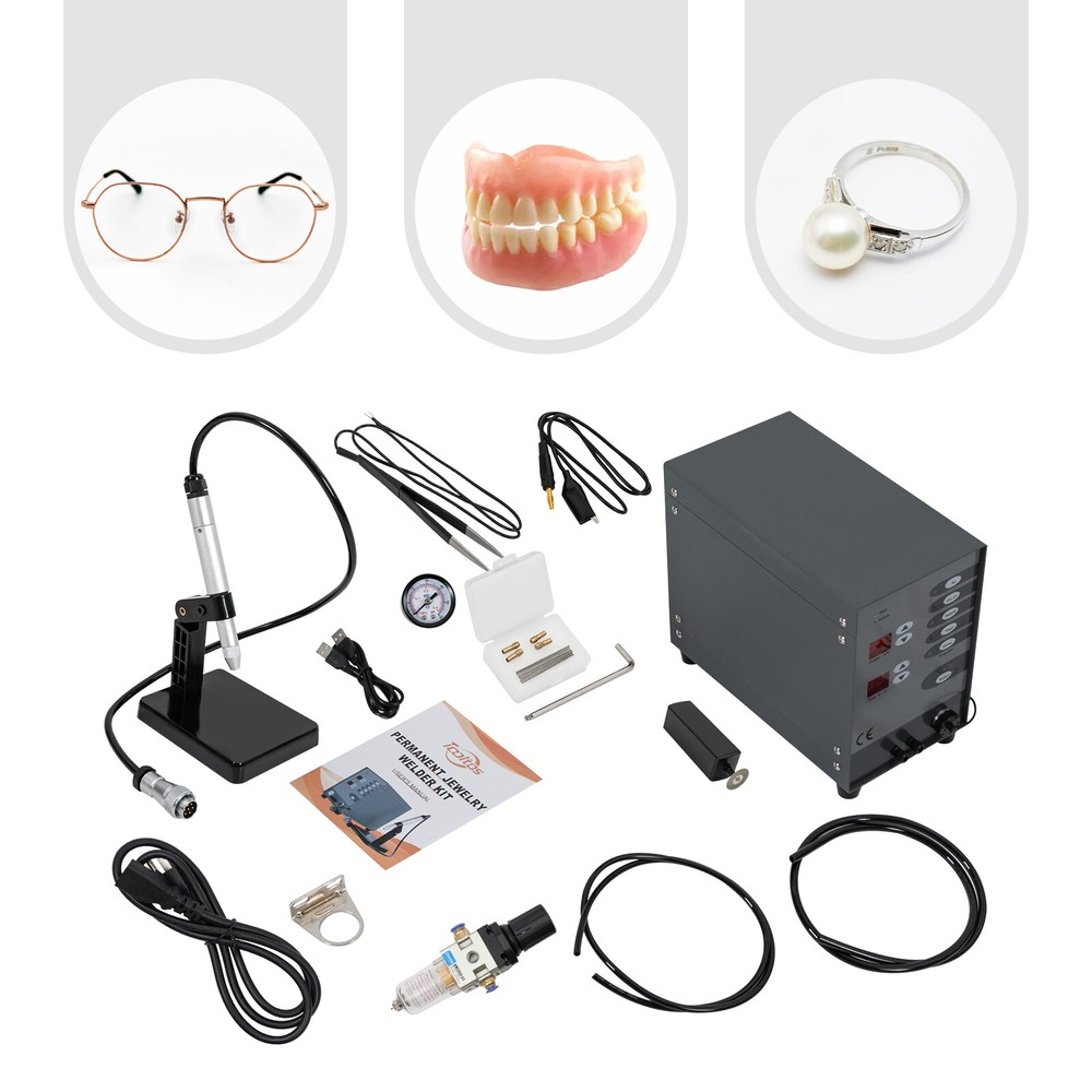 100w Permanent Jewelry Welder Kit, Jewelry Welding Machine With 2 Lcd Screens