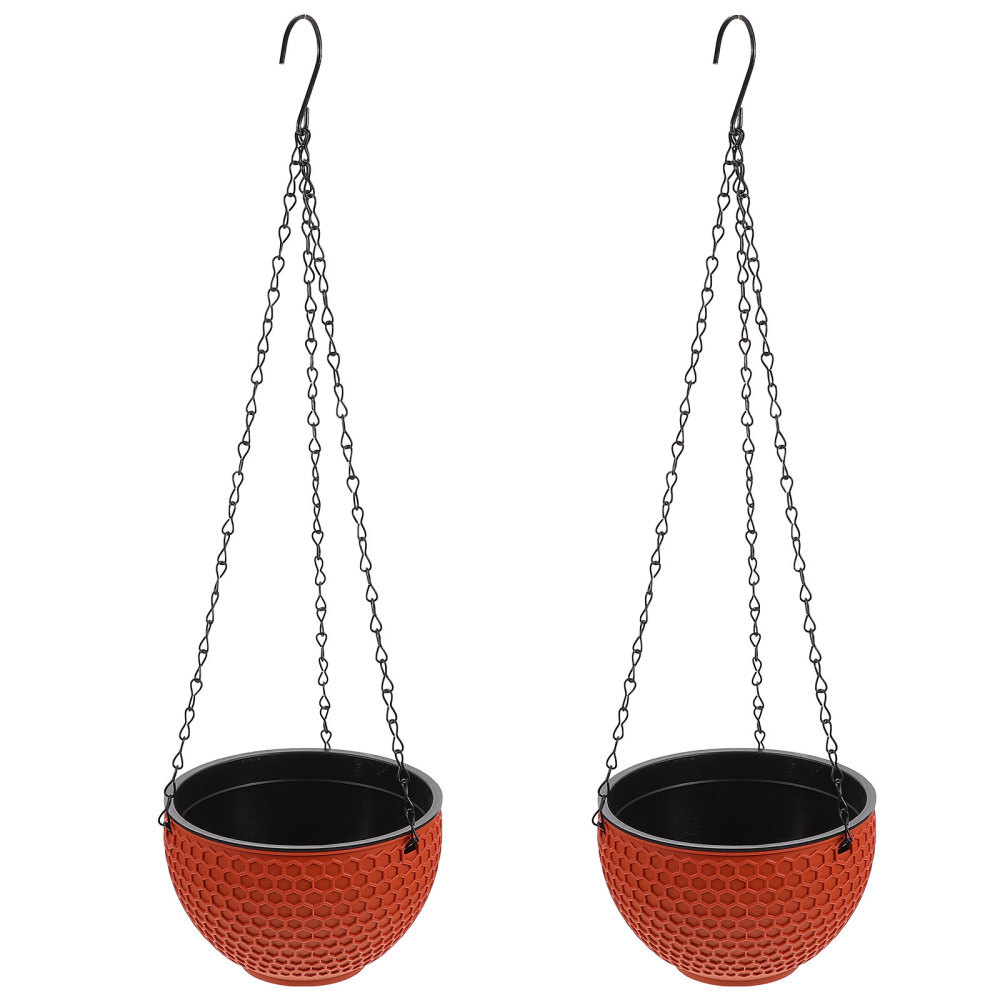 2 Pcs Big Plant Pot Hanging Basket Plastic Flowerpot High-grade Material