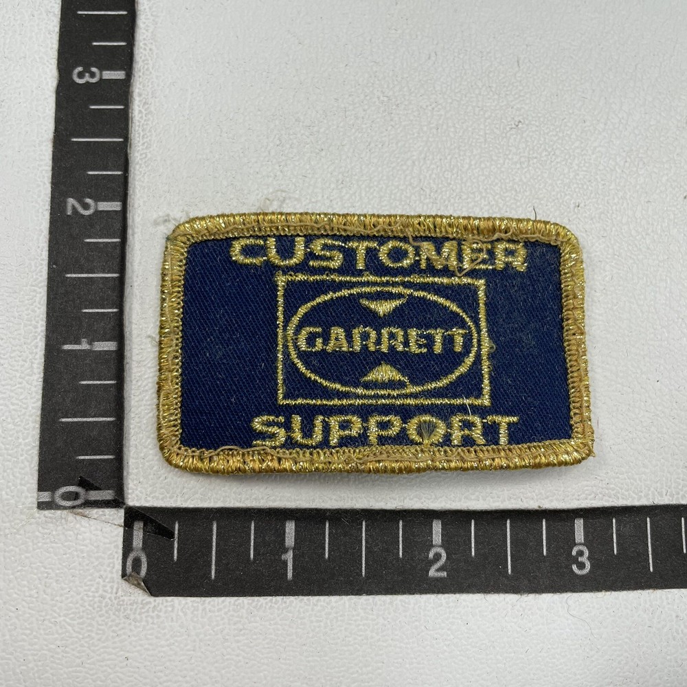 Vtg CUSTOMER SUPPORT GARRETT Advertising Patch S09O-image