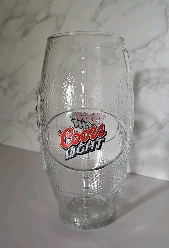 Coors Light 20 oz Football Beer Glass for NFL NCAA Fans