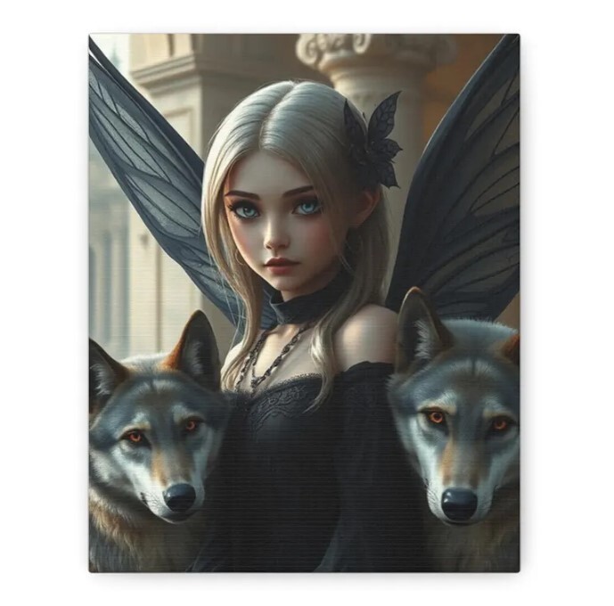 Wolf Guardian Fantasy Wall Art for Home Decor Lovers