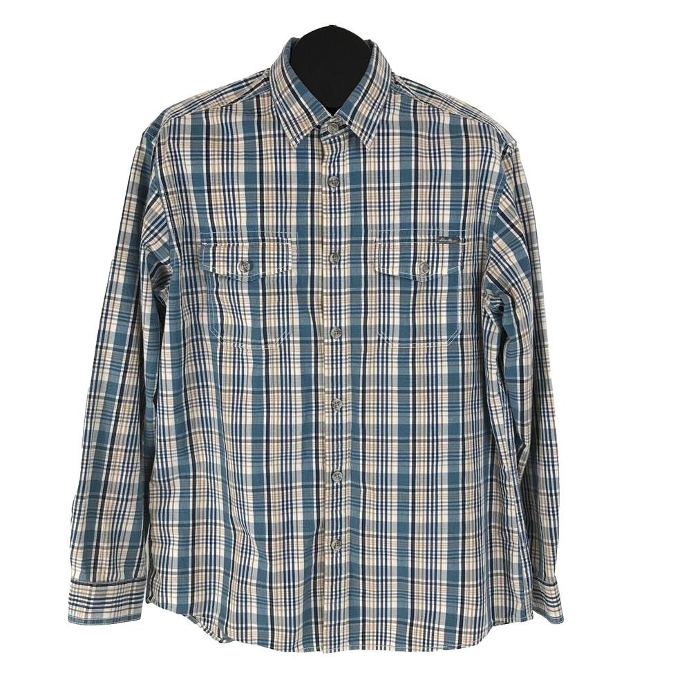 Eddie Bauer Men's Large Classic Fit Long Sleeve Cotton Button-Up Casual Shirt