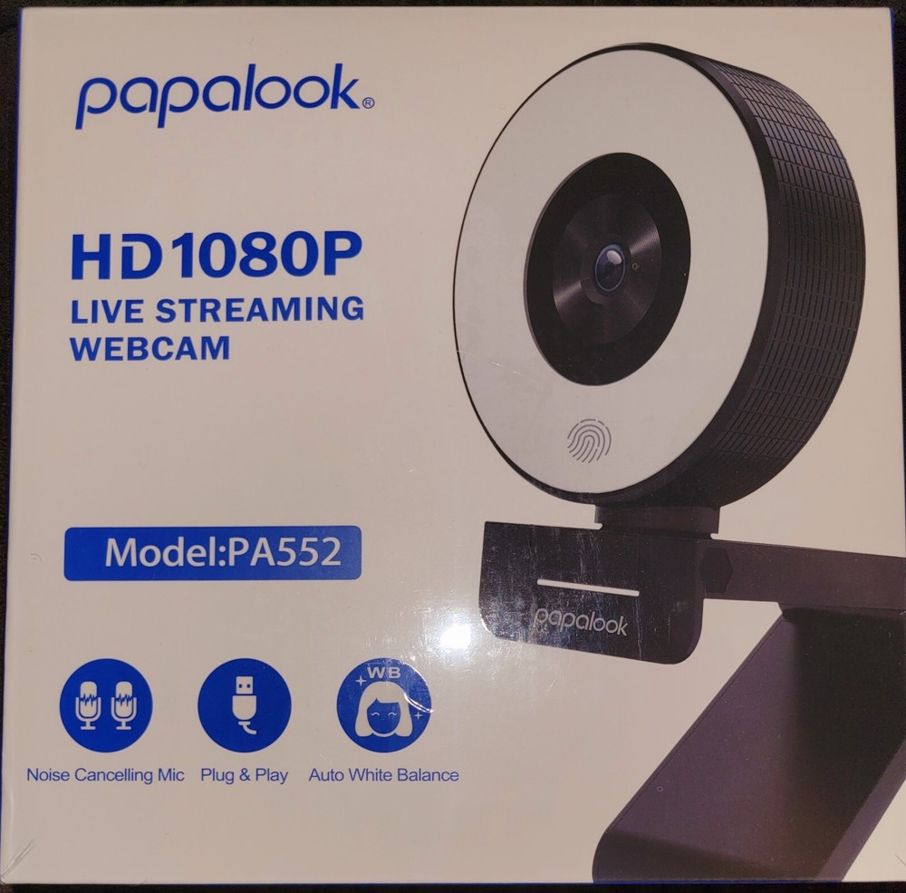 Papalook PA552 HD 1080P Live Streaming WebCam Model 30fps New-image