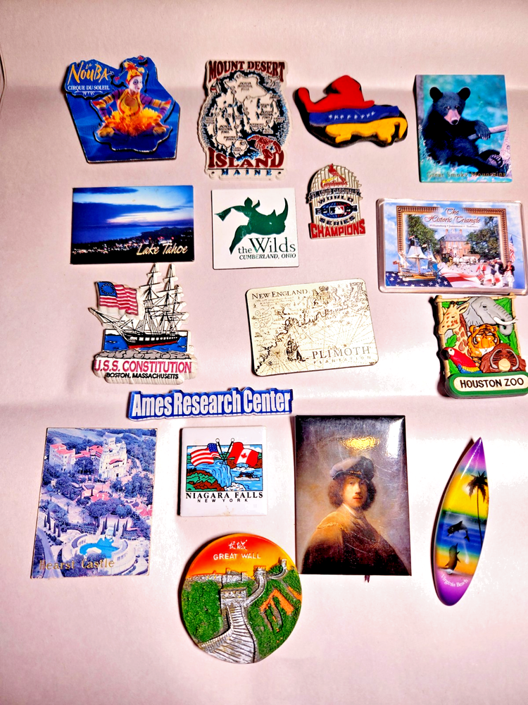 Vintage Cities Travel Location Magnets Lot