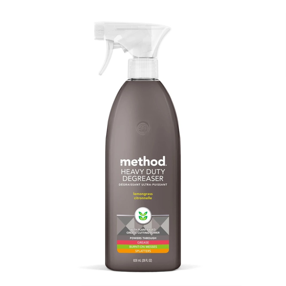 Method Heavy Duty Degreaser, Oven Cleaner and Stove Top Cleaner, Lemongrass, 28