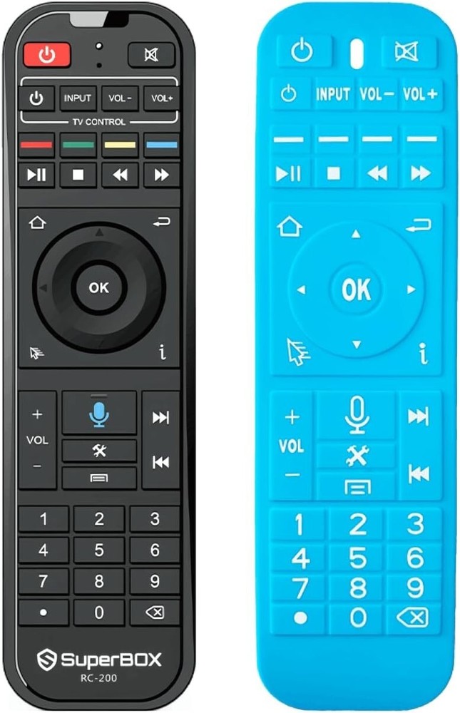 Voice-Enabled S5 Max Remote RC-200 with Blue Case for Smart TVs-image