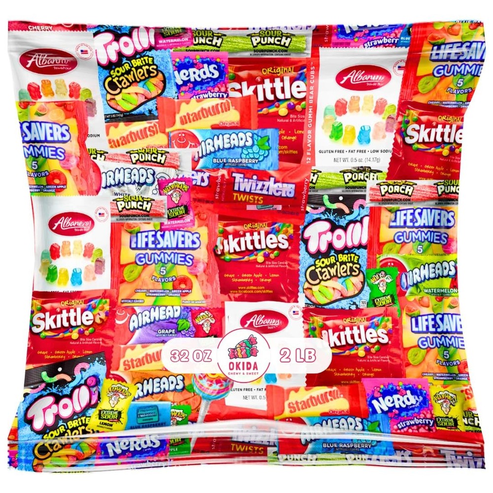 Assorted Candy Variety Pack - Individually Wrapped Party Candy Assortment - C...