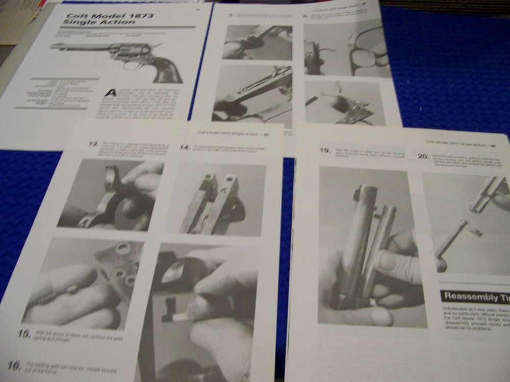 COLT 1873 S/A & TROOPER MARK III REVOLVER ..FIELD STRIP & REASSEMBLY (669MM)