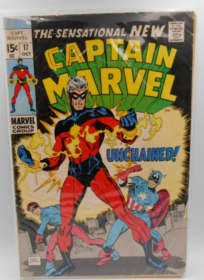 MARVEL (MCU) CAPTAIN MARVEL UNCHAINED! #17 VINTAGE 1969 COMIC BOOK SILVER AGE