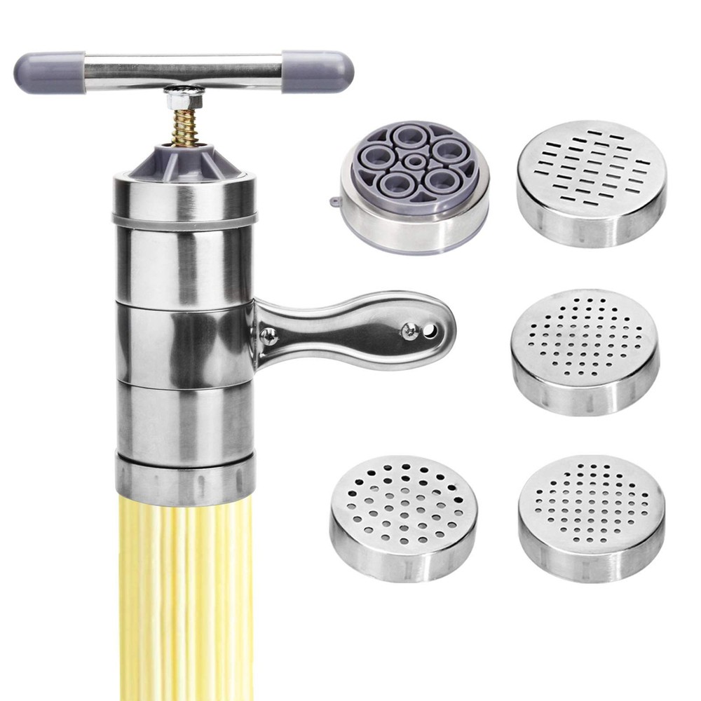 Stainless Steel Manual Pasta Maker for Homemade Noodles and Spaghetti