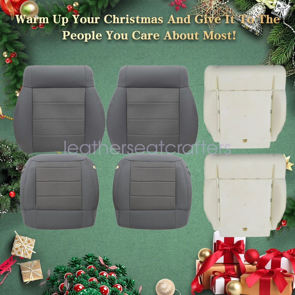 6 PCS For 2008-2010 Jeep Wrangler Sahara Both Side Seat Cover & Foam Cushion