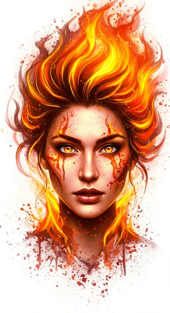 Abstract Flower Girl Digital Art PNG Wallpaper for PC & Mobile