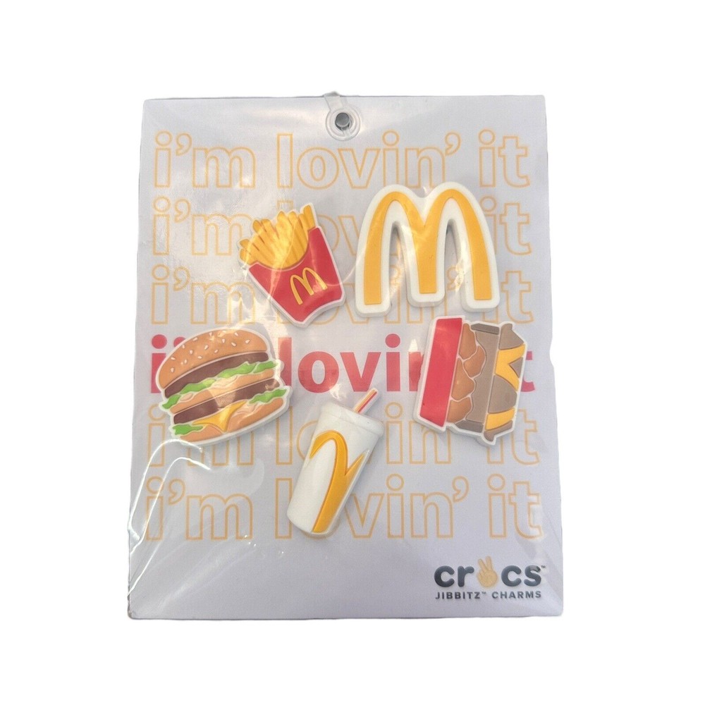McDonalds Croc Charms Set Jibbitz Fry Arch Shake Nuggets Big Mac Auth Official