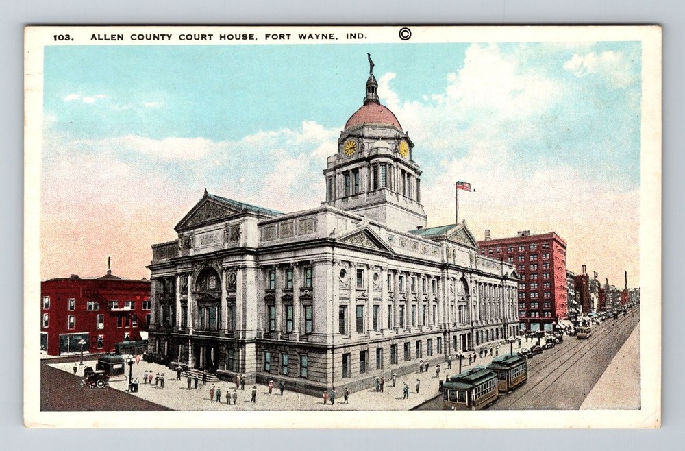 Fort Wayne IN-Indiana, Allen County Courthouse, Vintage Postcard