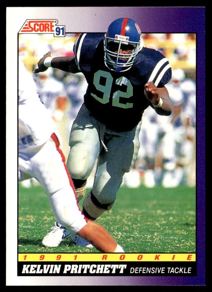 1991 Score Kelvin Pritchett Rookie Detroit Lions #599