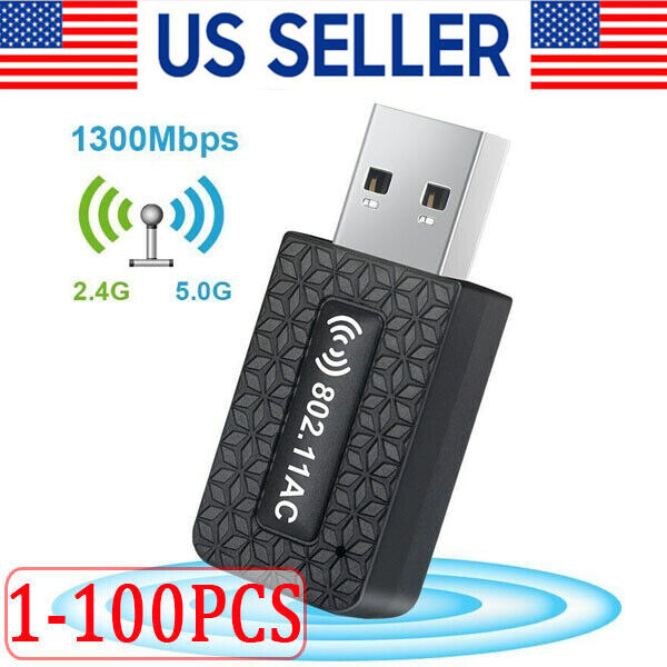 USB 3.0 Wireless WIFI Adapter 1300Mbps Long Range Dongle Dual Band Network lot