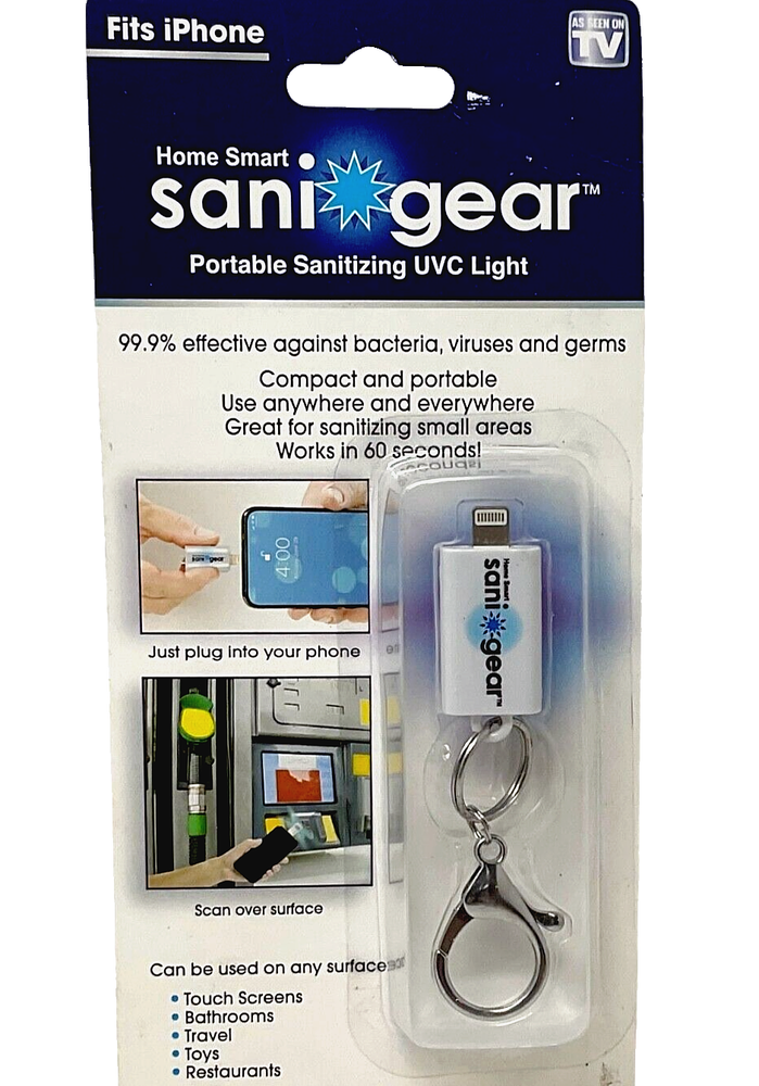 Portable UVC Sanitizing Light for iPhone Keychain Smart Home Travel Gadget