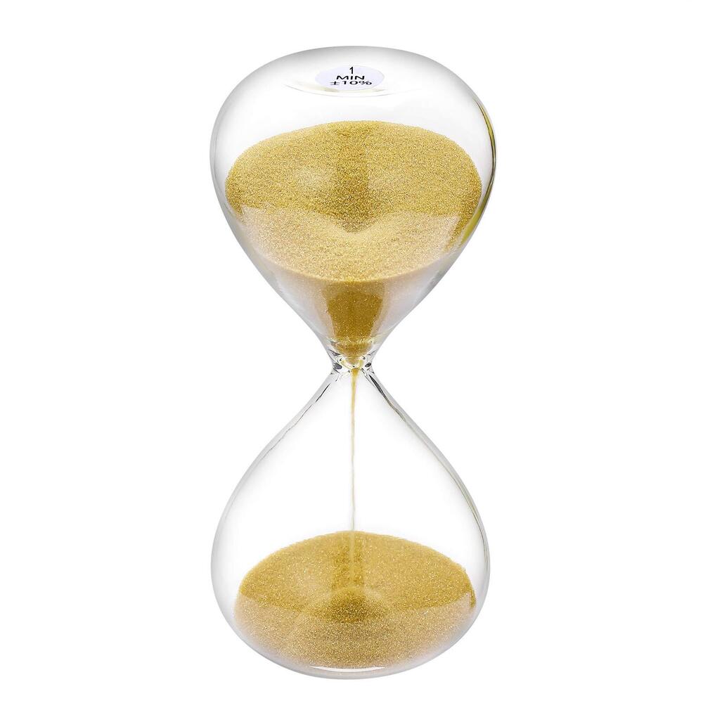 Sand Timer 1 Minute Hourglass Gold Sand Watch 1 Min 5.1 Inch Sand Clock One Minu