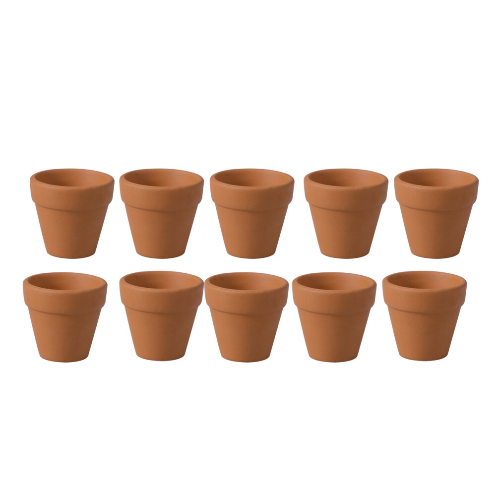10Pcs 3.5x3.5cm Small Mini Terracotta Pot Clay Ceramic Pottery Planter Cactus