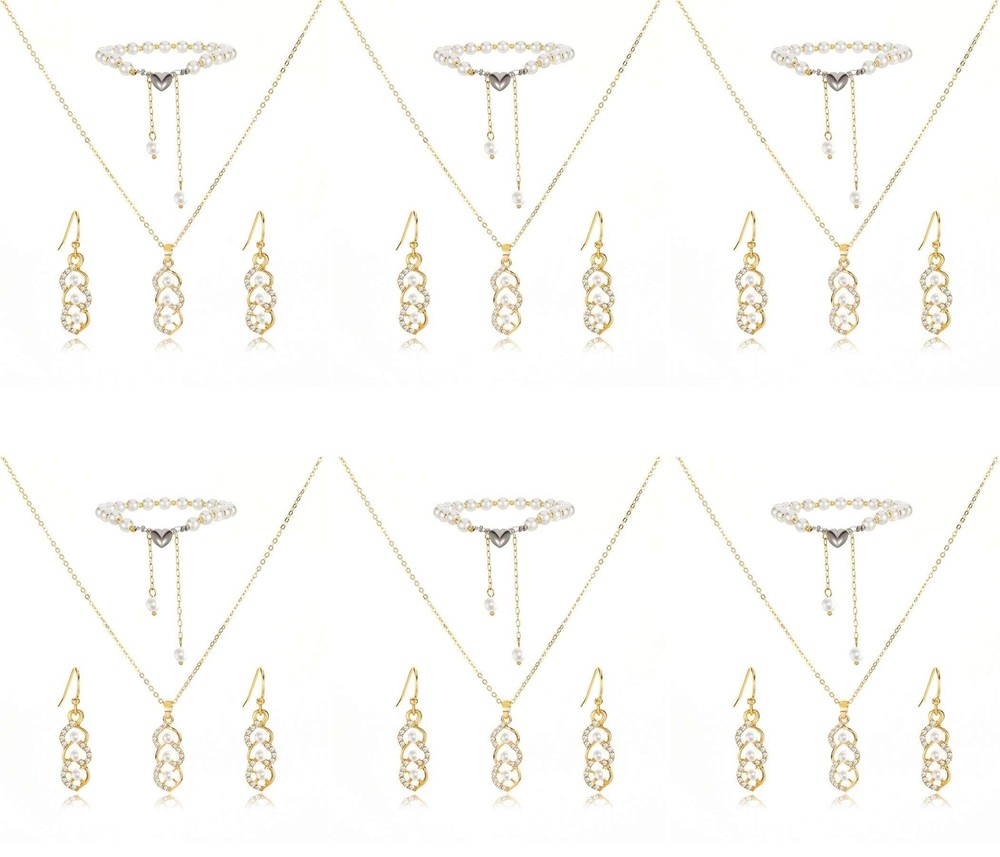 Bridesmaid Jewelry Gift Set for Women Kidney Bean Necklace and Earrings