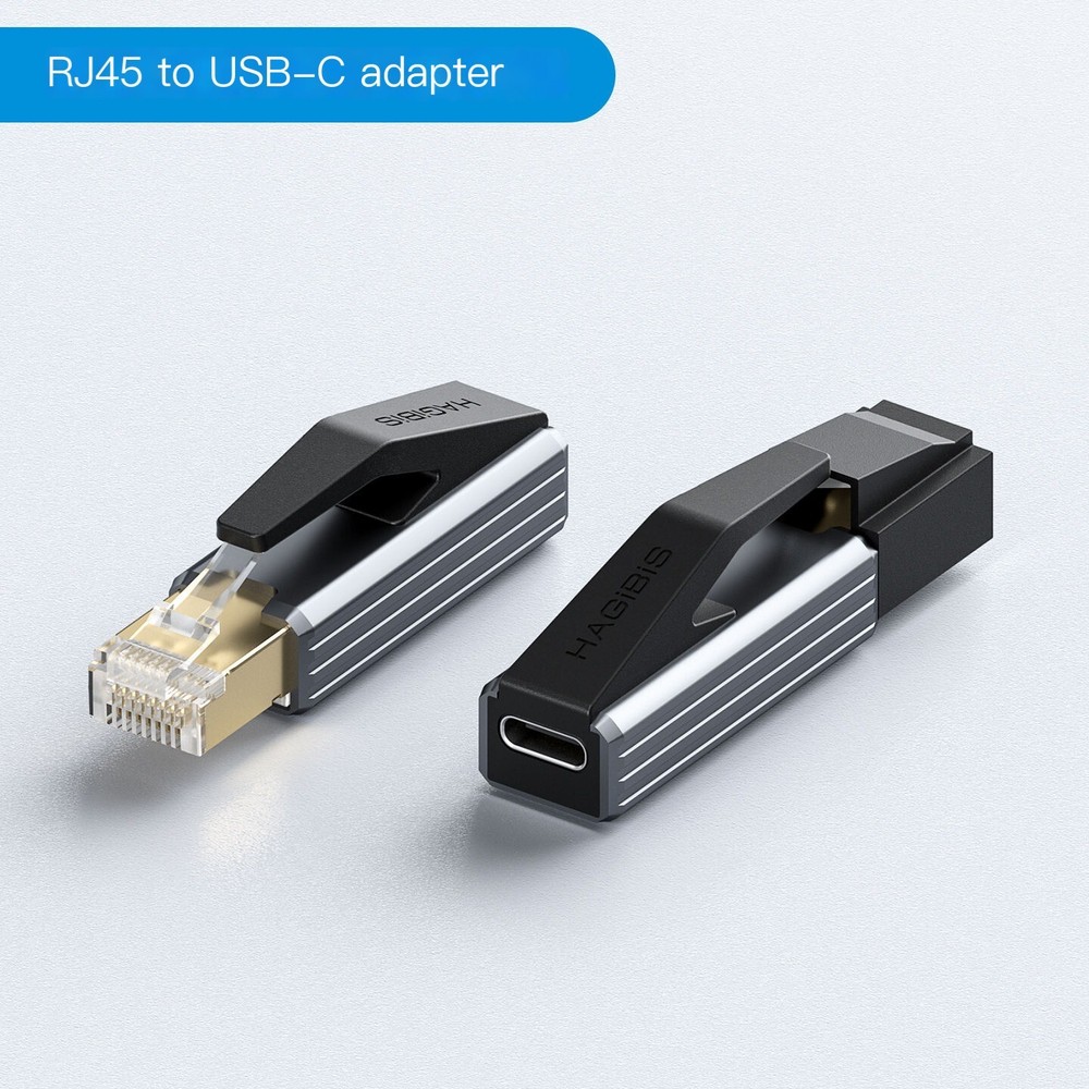 USB-C to Ethernet Adapter | Gigabit RJ45 Converter | 1000Mbps Speed  